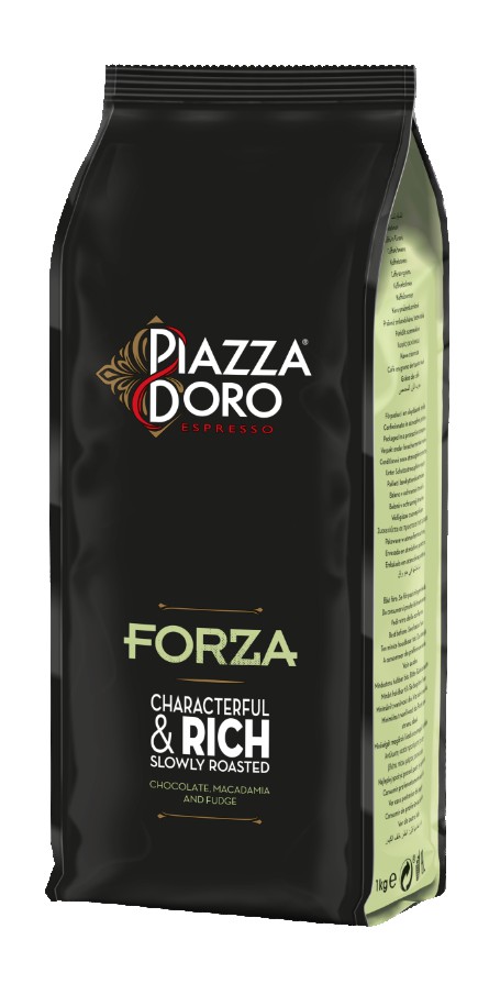 kaffe hele bønner helbønne kaffe arabica bæredygtigt UTZ piazza doro d'oro forza espresso
