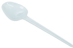 Plast plastisk service engangsservice engangs teske hvid forhandler stort antal spiseske